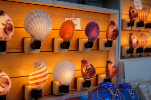 売店の貝ランプ